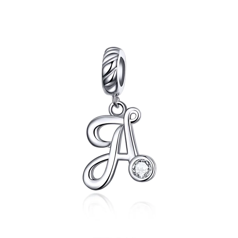 (image for) Pandora Style Silver Letter A Dangle - SCC1183-A - Product Image