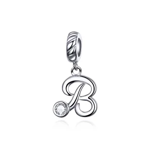 (image for) Pandora Style Silver Letter B Dangle - SCC1183-B