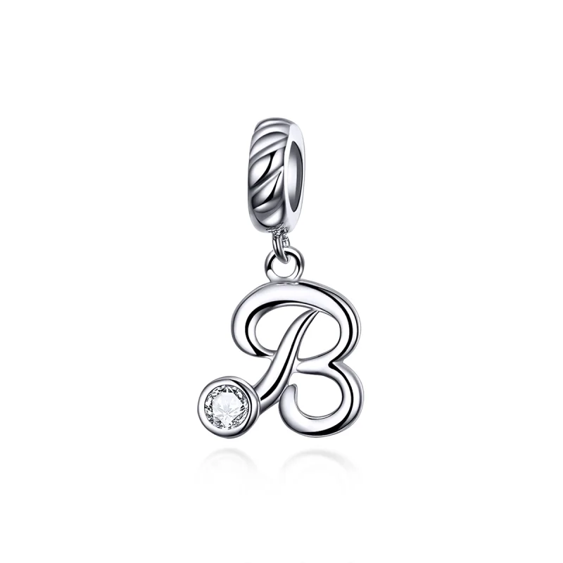 (image for) Pandora Style Silver Letter B Dangle - SCC1183-B - Product Image