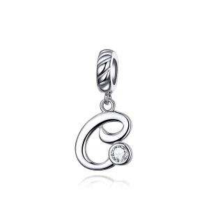 (image for) Pandora Style Silver Letter C Dangle - SCC1183-C