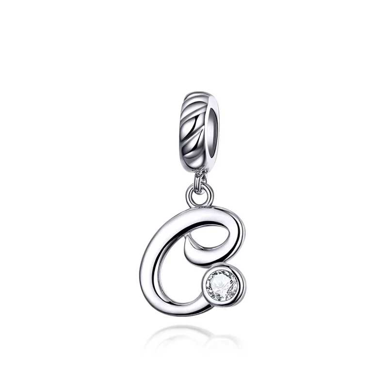 (image for) Pandora Style Silver Letter C Dangle - SCC1183-C - Product Image