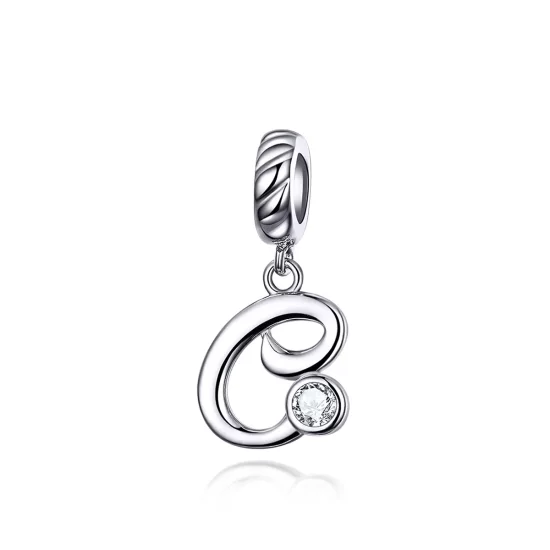 Pandora Style Silver Letter C Dangle - SCC1183-C