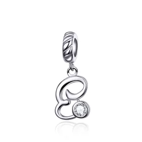 Pandora Style Silver Letter E Dangle - SCC1183-E Pandora Style Silver Letter E Dangle - SCC1183-E