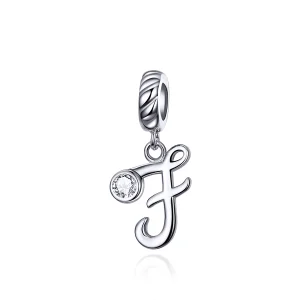(image for) Pandora Style Silver Letter F Dangle - SCC1183-F