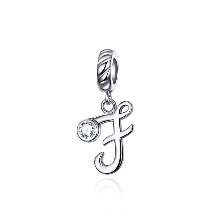 (image for) Pandora Style Silver Letter F Dangle - SCC1183-F - Product Image