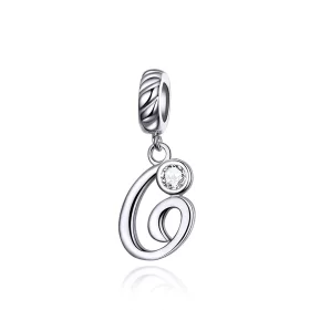 Pandora Style Silver Letter G Dangle - SCC1183-G Pandora Style Silver Letter G Dangle - SCC1183-G