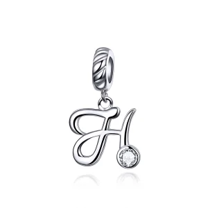 (image for) Pandora Style Silver Letter H Dangle - SCC1183-H
