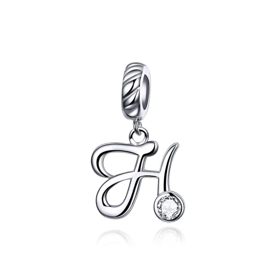 (image for) Pandora Style Silver Letter H Dangle - SCC1183-H