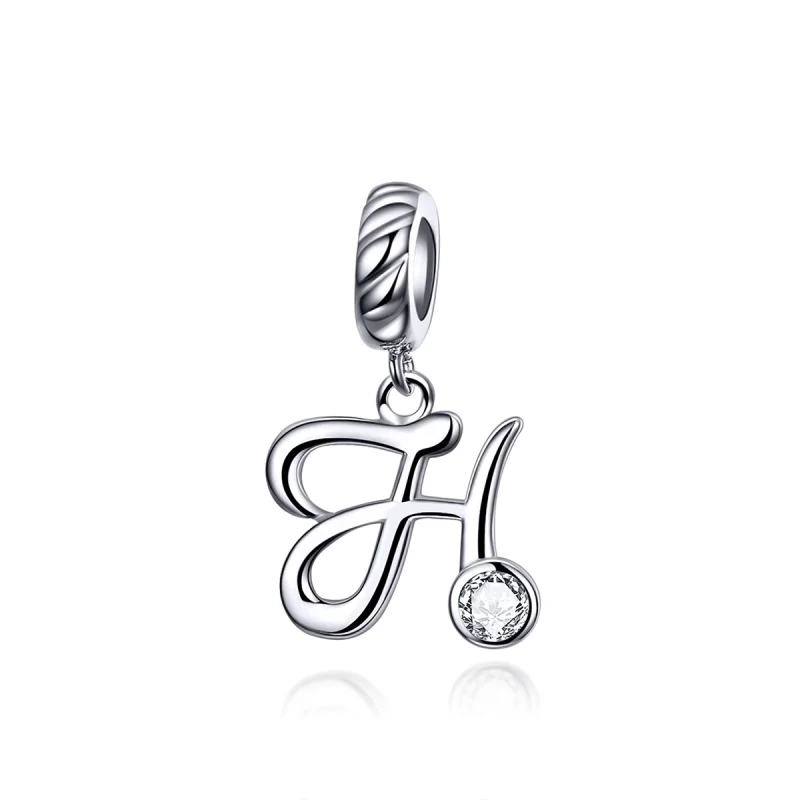 (image for) Pandora Style Silver Letter H Dangle - SCC1183-H - Product Image