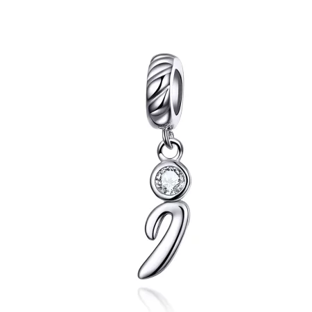 Pandora Style Silver Letter I Dangle - SCC1183-I Pandora Style Silver Letter I Dangle - SCC1183-I