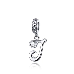 (image for) Pandora Style Silver Letter J Dangle - SCC1183-J