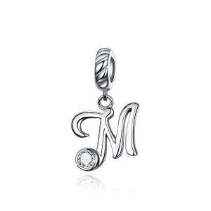 (image for) Pandora Style Silver Letter M Dangle - SCC1183-M