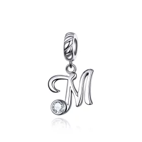 Pandora Style Silver Letter M Dangle - SCC1183-M