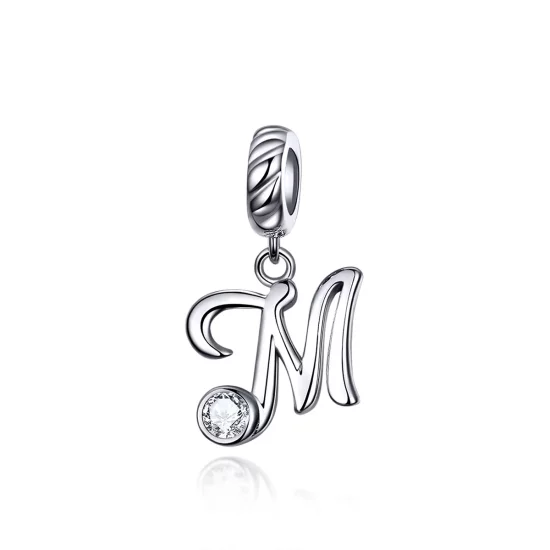 Pandora Style Silver Letter M Dangle - SCC1183-M
