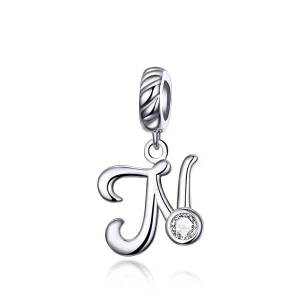 (image for) Pandora Style Silver Letter N Dangle - SCC1183-N