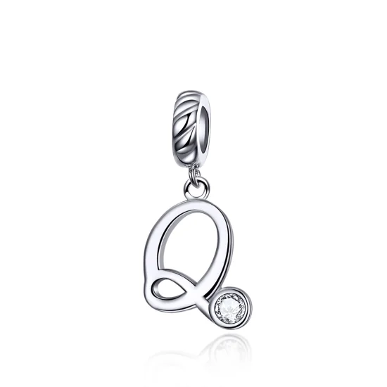 (image for) Pandora Style Silver Letter Q Dangle - SCC1183-Q