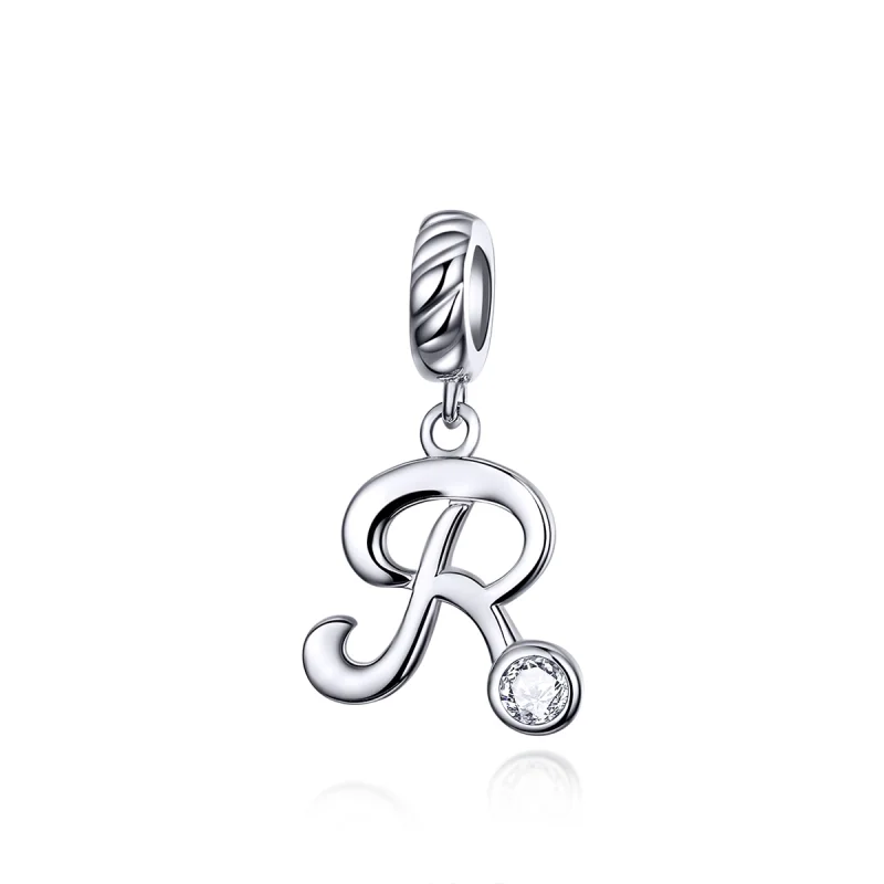 (image for) Pandora Style Silver Letter R Dangle - SCC1183-R - Product Image