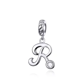 Pandora Style Silver Letter R Dangle - SCC1183-R Pandora Style Silver Letter R Dangle - SCC1183-R