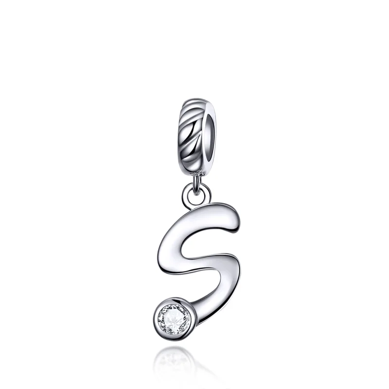 (image for) Pandora Style Silver Letter S Dangle - SCC1183-S - Product Image