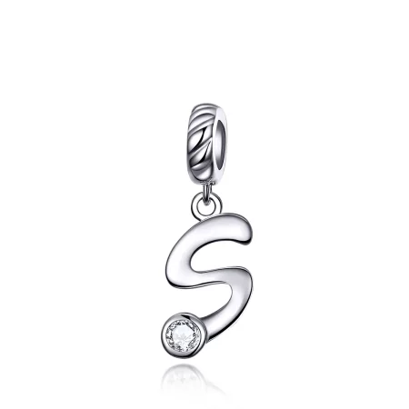 Pandora Style Silver Letter S Dangle - SCC1183-S