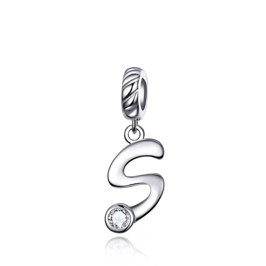 Pandora Style Silver Letter S Dangle - SCC1183-S