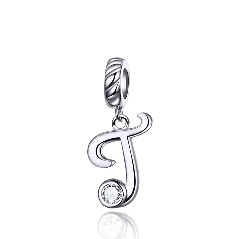 (image for) Pandora Style Silver Letter T Dangle - SCC1183-T - Product Image