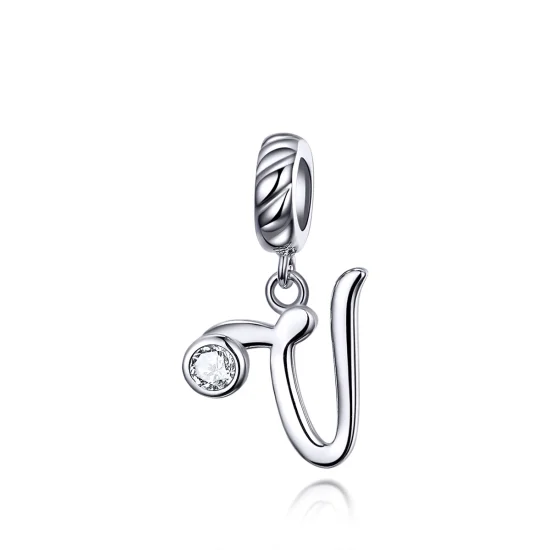 (image for) Pandora Style Silver Letter V Dangle - SCC1183-V