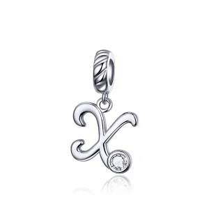 (image for) Pandora Style Silver Letter X Dangle - SCC1183-X