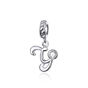 Pandora Style Silver Letter Y Dangle - SCC1183-Y Pandora Style Silver Letter Y Dangle - SCC1183-Y