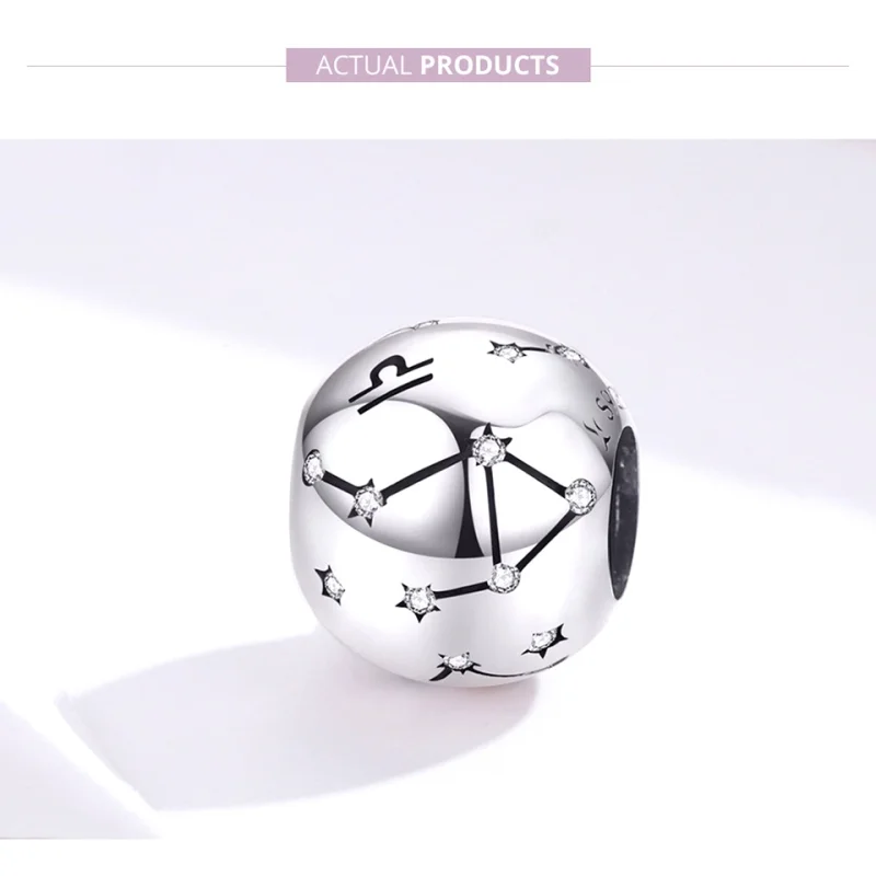 (image for) Pandora Style Silver Libra Charm - SCC1218-7 - View 3