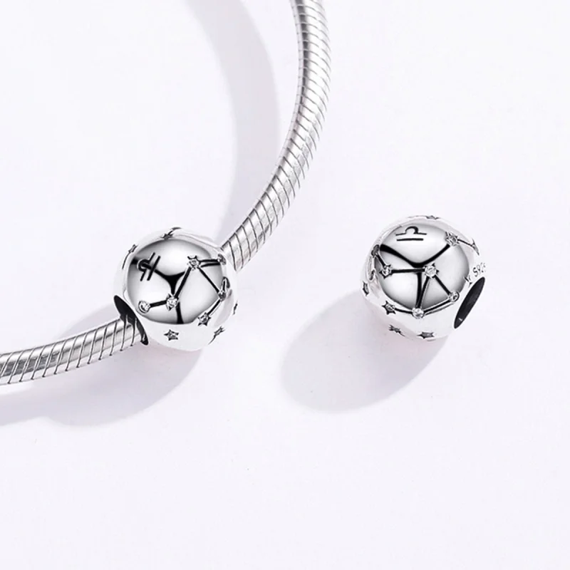 (image for) Pandora Style Silver Libra Charm - SCC1218-7 - View 5