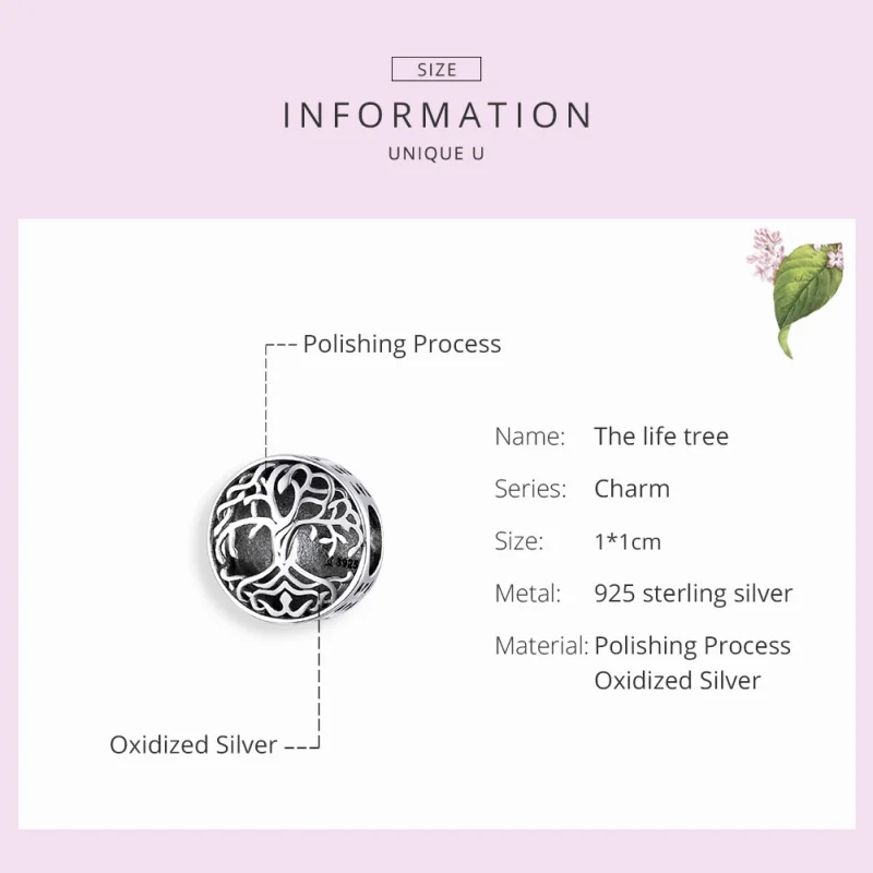 (image for) Pandora Style Silver Life Tree Charm - SCC1457 - View 7