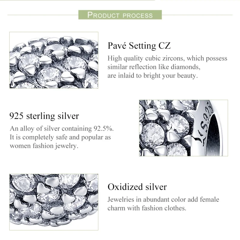 (image for) Pandora Style Silver Light Charm - SCC733 - View 7