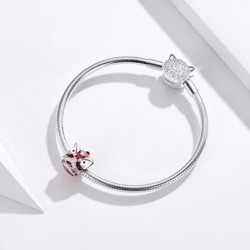 (image for) Pandora Style Silver Lion Dance Charm - BSC086 - View 4