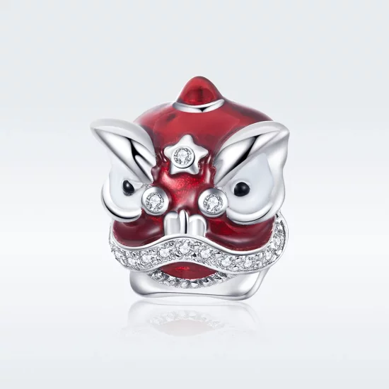 Pandora Style Silver Lion Dance Charm - BSC086