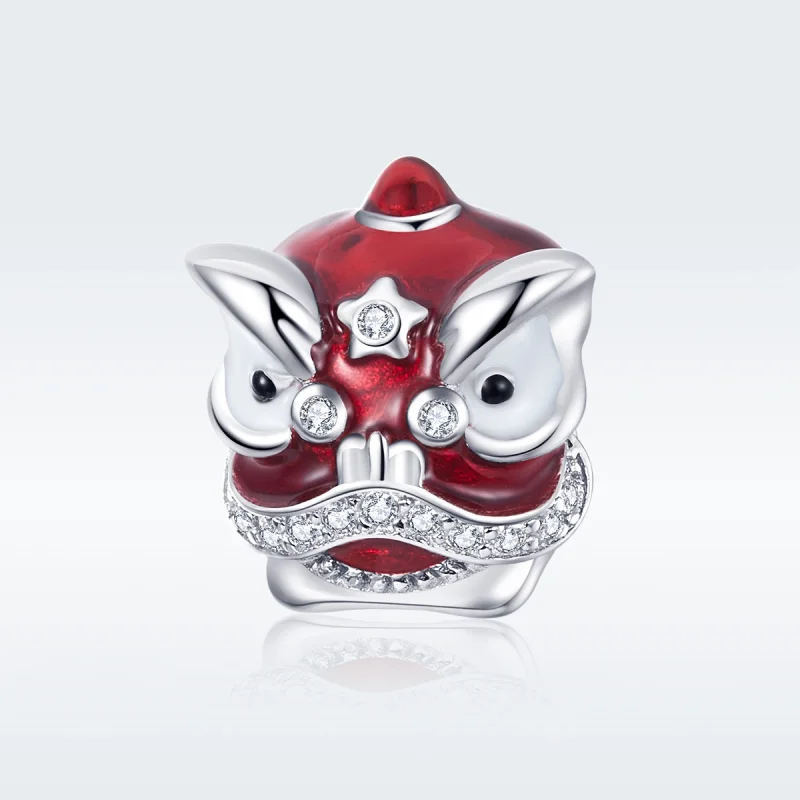 (image for) Pandora Style Silver Lion Dance Charm - BSC086 - Product Image