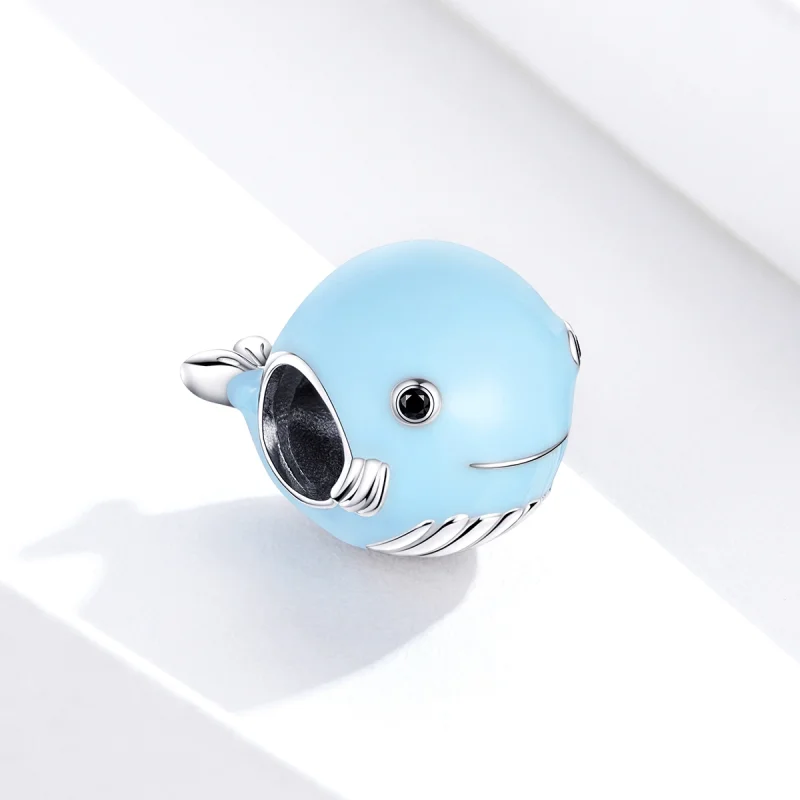 (image for) Pandora Style Silver Little Blue Whale Charm - BSC250 - View 3