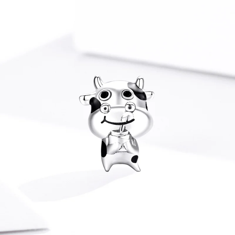 (image for) Pandora Style Silver Little Cow Charm - SCC1574 - View 2