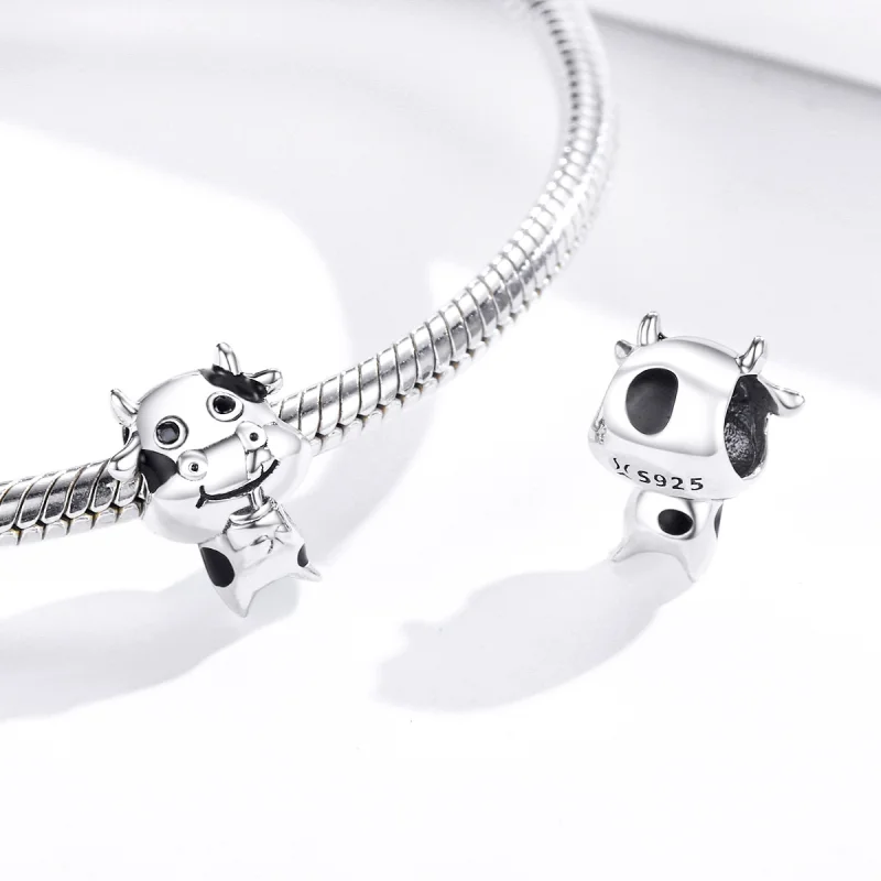 (image for) Pandora Style Silver Little Cow Charm - SCC1574 - View 4