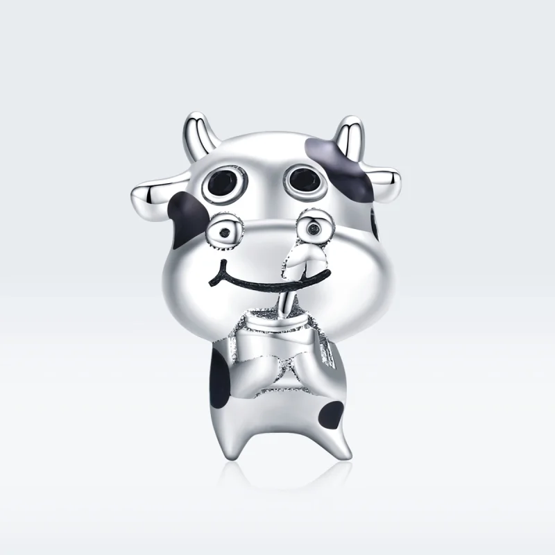(image for) Pandora Style Silver Little Cow Charm - SCC1574 - View 5