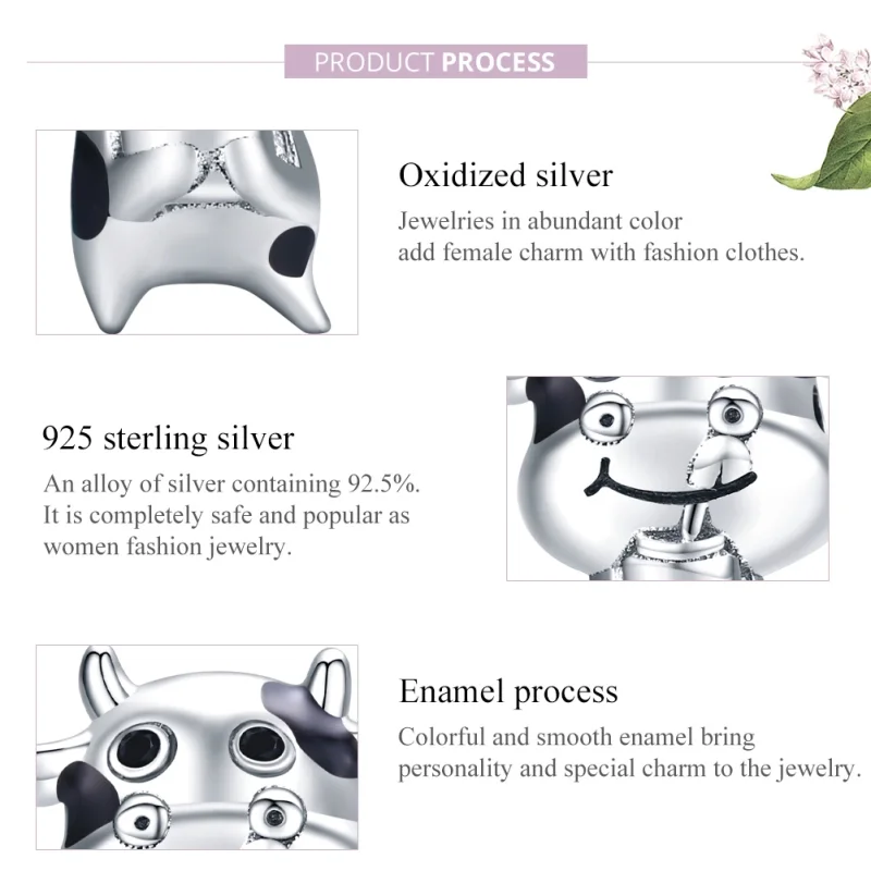 (image for) Pandora Style Silver Little Cow Charm - SCC1574 - View 8