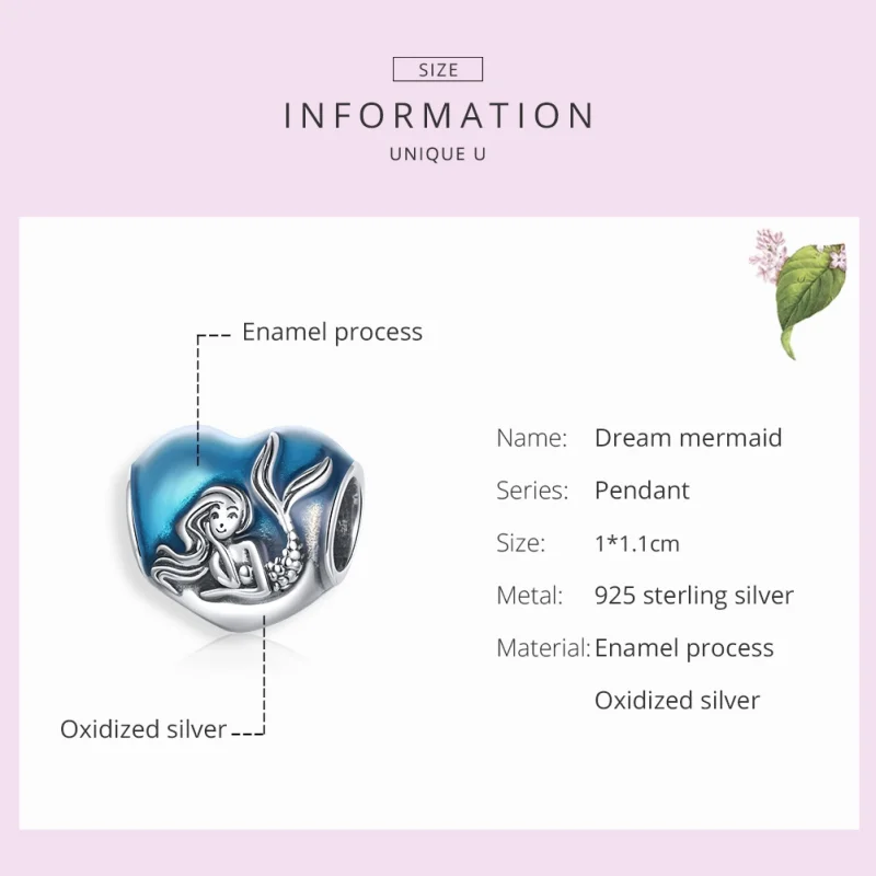 (image for) Pandora Style Silver Little Mermaid Dream Charm - SCC1801 - View 7