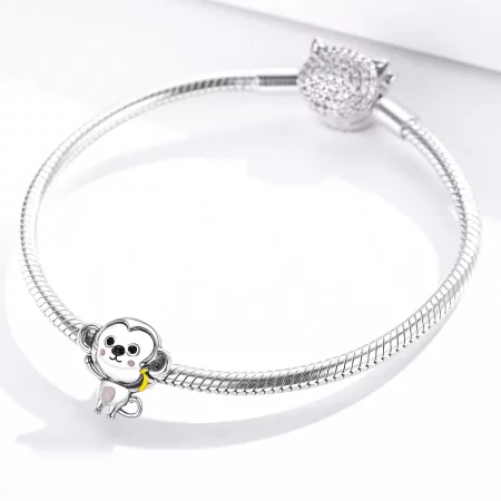 Pandora Style Silver Little Monkey Charm - SCC1575