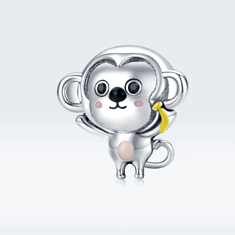 (image for) Pandora Style Silver Little Monkey Charm - SCC1575 - View 5