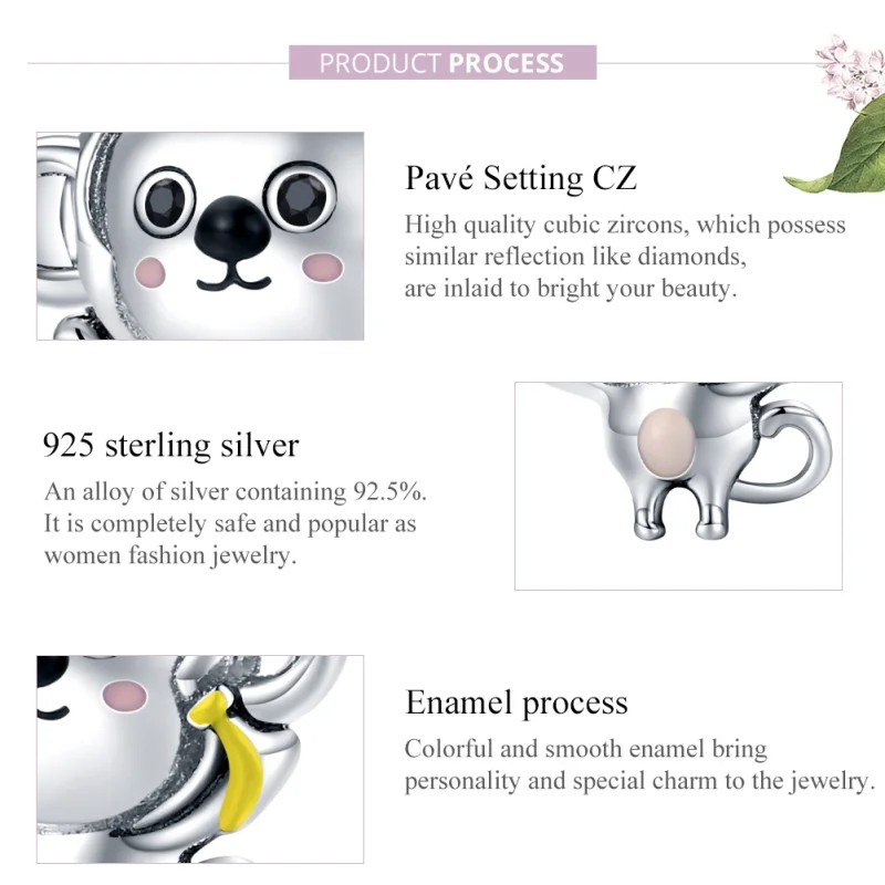 (image for) Pandora Style Silver Little Monkey Charm - SCC1575 - View 8