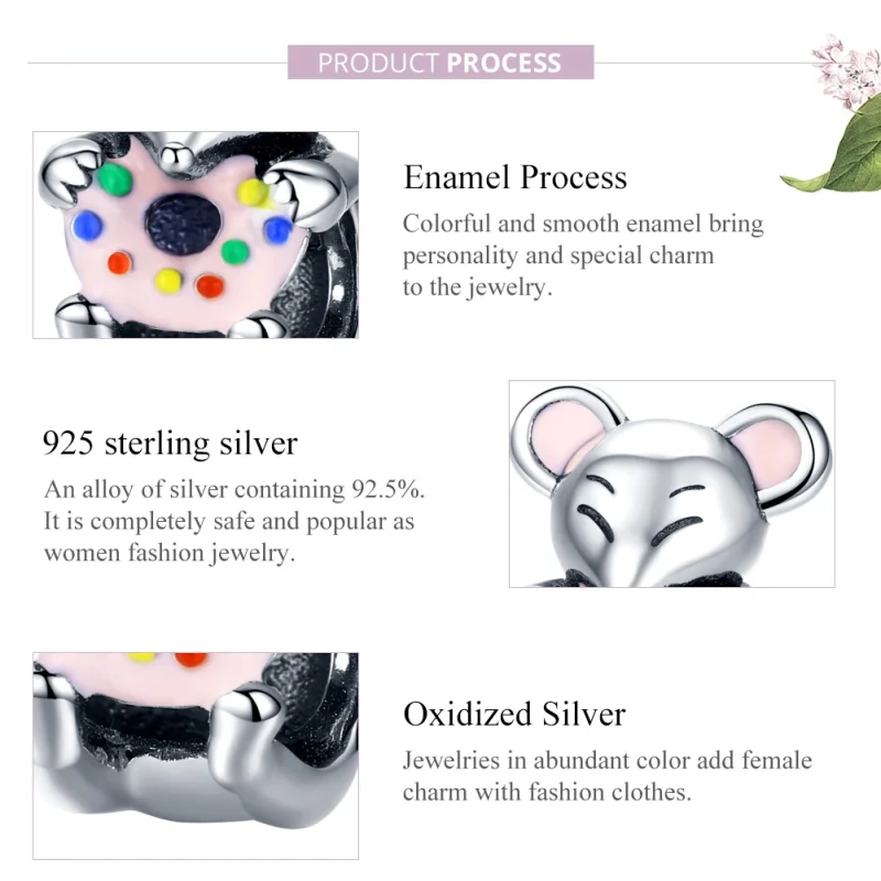(image for) Pandora Style Silver Little Mouse Charm - SCC1318 - View 2