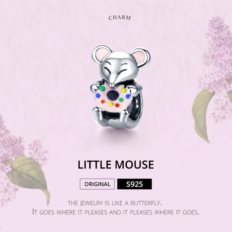 (image for) Pandora Style Silver Little Mouse Charm - SCC1318 - View 3