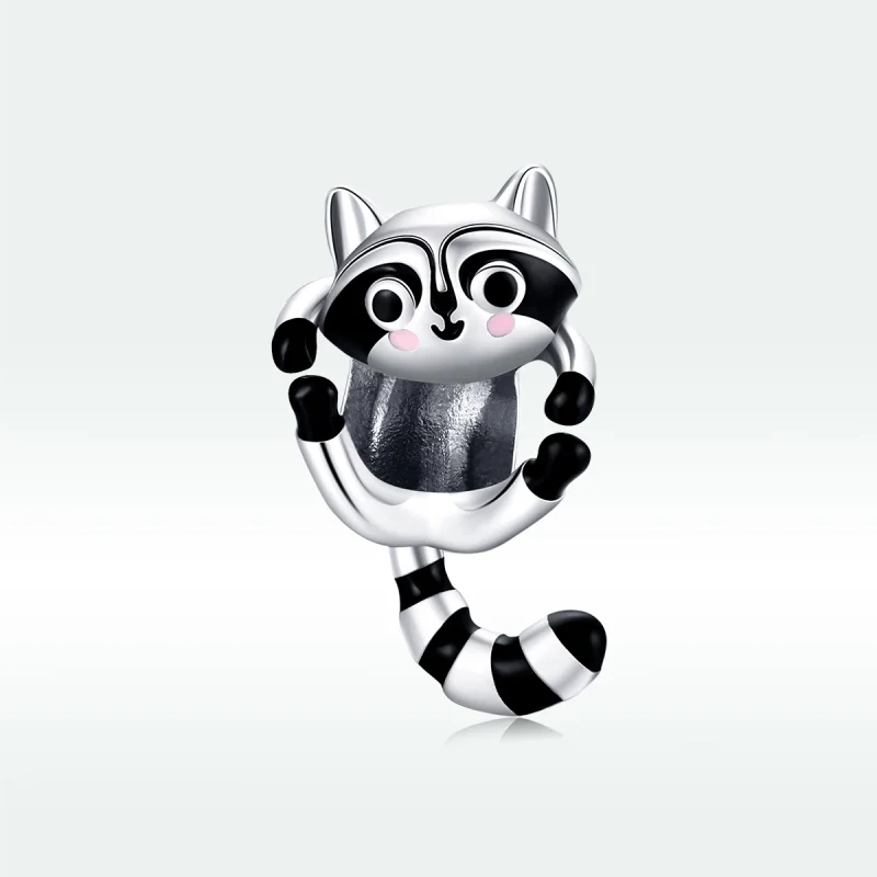 (image for) Pandora Style Silver Little Raccoon Charm - BSC403 - View 5