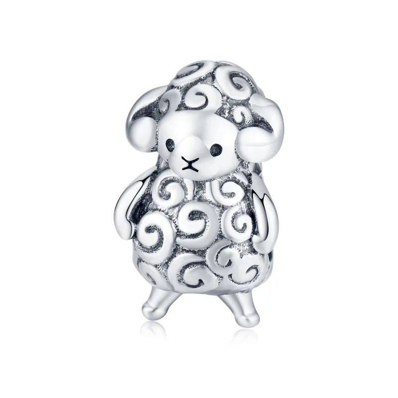 (image for) Pandora Style Silver Little Sheep Charm - BSC187 - Product Image