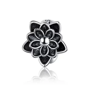Pandora Style Silver Lotus Charm - SCC1196 Pandora Style Silver Lotus Charm - SCC1196